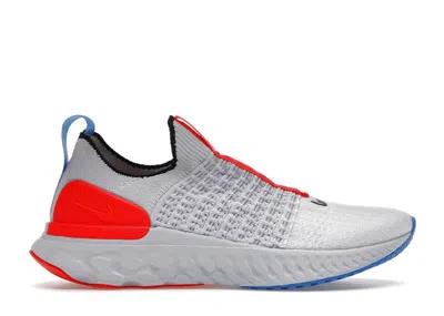 Pre-owned Nike React Phantom Run Flyknit 2 (women's) Sneakers In Football Grey/light Marine/bright Crimson In Multi