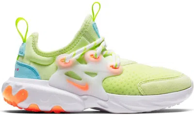 Pre-owned Nike React Presto Sneakers In Barely Volt/hyper Crimson/blue Gaze