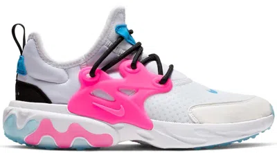 Pre-owned Nike React Presto Sneakers In White/hyper Pink/photo Blue