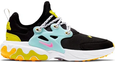 Pre-owned Nike React Presto Teal Tint Cyber Sneakers In Black/psychic Pink/laser Orange