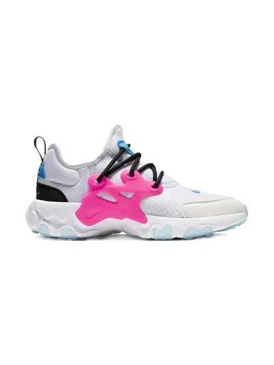 Nike Kids' React Presto "white/hyper Pink/photo Blue" Sneakers