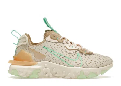 Pre-owned Nike React Vision Green Glow (women's) Sneakers In Pearl White/sesame/coconut Milk