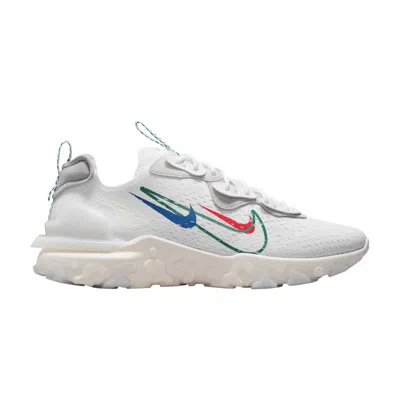 Pre-owned Nike React Vision 'multi-swoosh - White Green Noise' | Men's Size 7.5