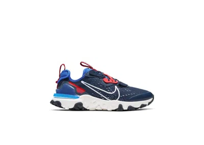 Pre-owned Nike React Vision Sneakers In Midnight Navy/soar/blackened Blue