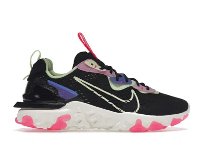 Pre-owned Nike React Vision Volt (women's) Sneakers In Black/royal Pulse/beyond Pink