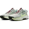 Nike Reactx Pegasus Trail 5 Running Shoe In Silver/barely Volt/grey