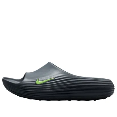 Nike Reactx Rejuven8 Slides 'dark Grey Volt' In Animal Print