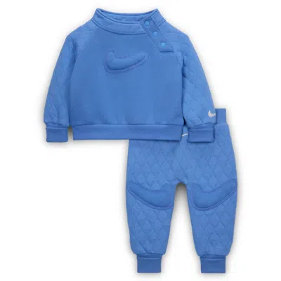 Nike Ready, Set! Baby (0-) 2-piece Jogger Pantsset In Blue