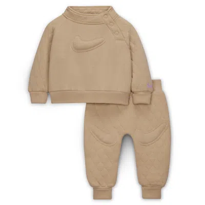 Nike Ready, Set! Baby (0-) 2-piece Jogger Pantsset In Brown