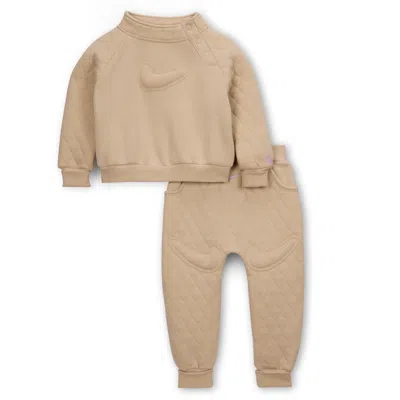 Nike Ready, Set! Baby (12-) 2-piece Jogger Pantsset In Brown