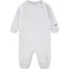 Nike Ready Set Quilted Romper In Birch Heather
