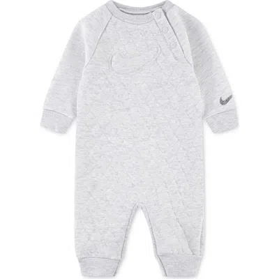 Nike Babies'  Ready Set Quilted Romper In Birch Heather