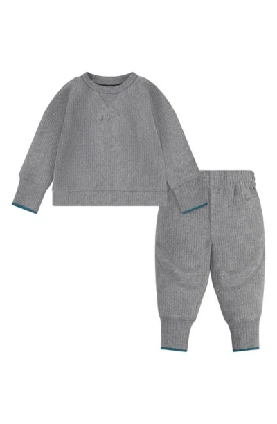 Nike Babies' Ready Set Sweatshirt & Joggers Set In Grey