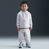 Nike Babies' Ready, Set! Toddler 2-piece Hooded Jogger Pantsset In Neutral