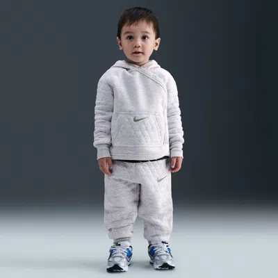 Nike Babies' Ready, Set! Toddler 2-piece Hooded Jogger Pantsset In Neutral