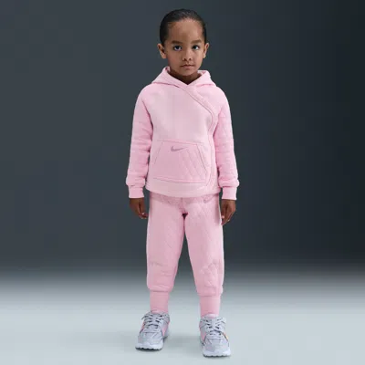 Nike Kids' Ready, Set! Toddler 2-piece Hooded Jogger Pantsset In Pink