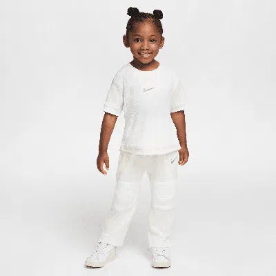 Nike Babies' Ready, Set! Toddler Tee And Jogger Pants Set In White