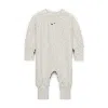 Nike Readyset Baby (0-9m) Cable Knit Coverall In Gray