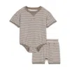 Nike Readyset Baby (0-) Bodysuit And Shorts Set In Grey