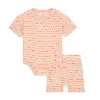 Nike Readyset Baby (0-9m) Bodysuit And Shorts Set In Orange