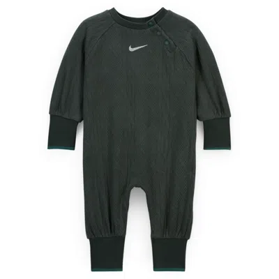 Nike Readyset Baby (0-9m) Cable Knit Coverall In Green