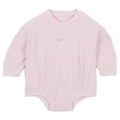 Nike Readyset Baby (0-9m) Long Sleeve Bodysuit In Pink