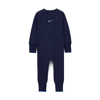 Nike Readyset Baby (12-) Cable Knit Coverall In Blue