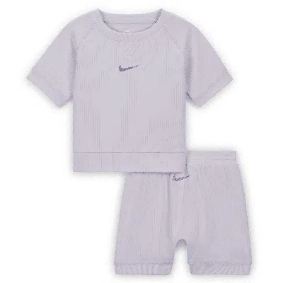 Nike Readyset Baby (12-24m) Shorts Set In Purple