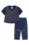 Nike Readyset T-shirt & Pants Set In Midnight Navy