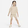 Nike Readyset Toddler Shorts Set In Brown