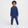 Nike Babies' Readyset Toddler 2-piece Striped Pants Set In Blue