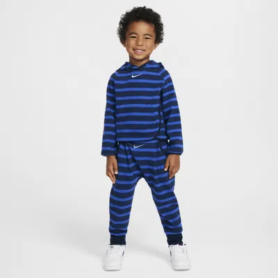 Nike Readyset Toddler 2-piece Striped Pants Set In Blue