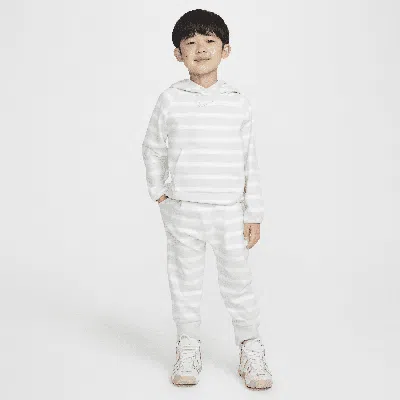 Nike Readyset Toddler 2-piece Striped Pants Set In Grey
