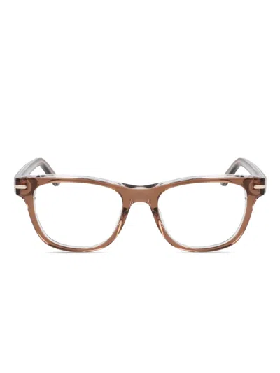 Nike Rectangle-frame Glasses In Brown