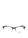 Nike Unisex Brown Rectangular Eyeglass Frames 7284 In Multi