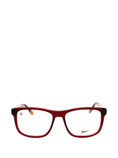 Nike Rectangle-frame Glasses In Brown