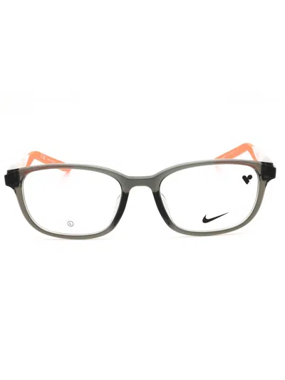 Nike Rectangular Men's Eyeglasses - Modern Design In Gray