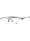 Nike Rectangular Titanium Eyeglasses 54mm In Black