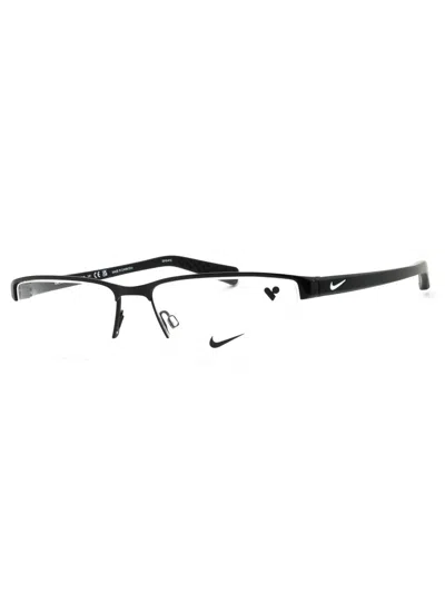 Nike Rectangular Unisex Eyeglasses In Red