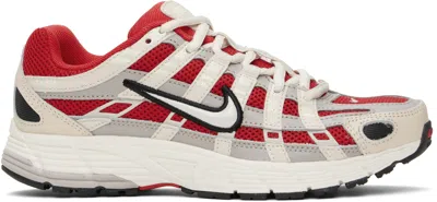 Nike Red & Off-white P-6000 Sneakers
