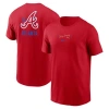 Nike Red Atlanta Braves City Connect 2-hit T-shirt