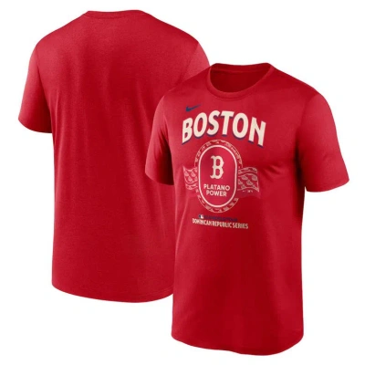 Nike Red Boston Red Sox Dominican Republic Series Legend T-shirt