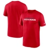 Nike Red Houston Texans Primetime Legend Wordmark Performance T-shirt In Red