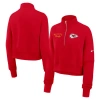 Nike Red Kansas City Chiefs Primetime Phoenix Half-zip Sweatshirt In Red