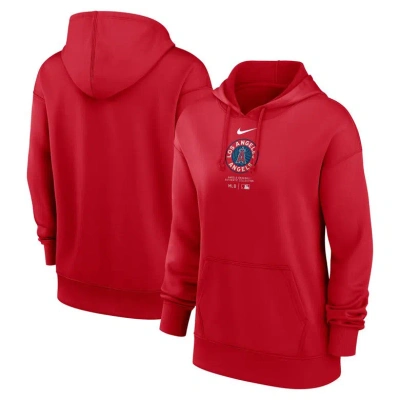 Nike Red Los Angeles Angels City Connect Practice Performance Pullover Hoodie