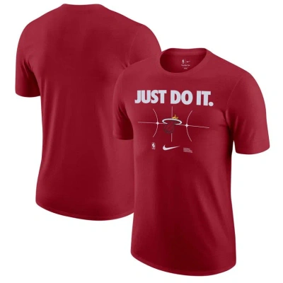 Nike Red Miami Heat Just Do It T-shirt