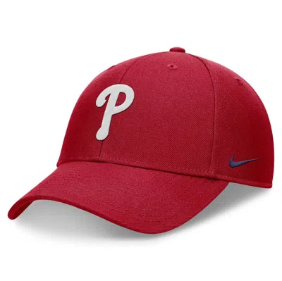 Nike Philadelphia Phillies Evergreen Club  Men's Dri-fit Mlb Adjustable Hat In Red