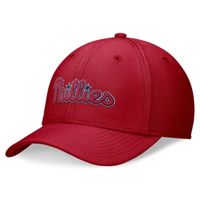 Nike Philadelphia Phillies Evergreen Swoosh  Men's Dri-fit Mlb Hat In Red