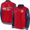 Nike St. Louis Cardinals Authentic Collection City Connect Game Time  Men's Mlb Full-zip Bomber Jacket In Red