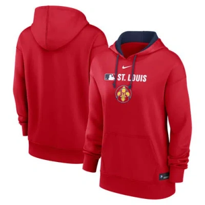 Nike Red St. Louis Cardinals Authentic Collection City Connect Performance Pullover Hoodie